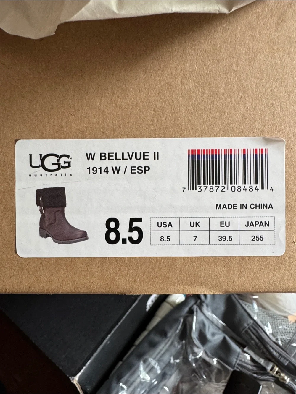 UGG Brown Leather Ankle Boots with Lug Soles